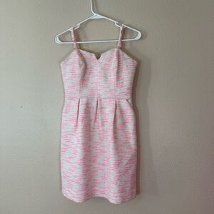 Anthropologie Moulinette Soeurs Pink and Cream Strappy Midi Dress 0